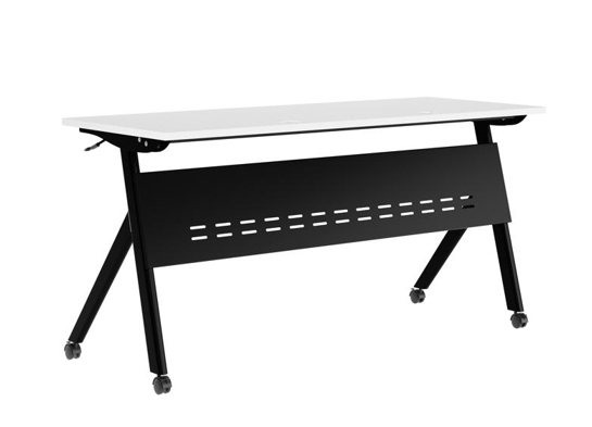 Training table with x leg 5x2 white black 4