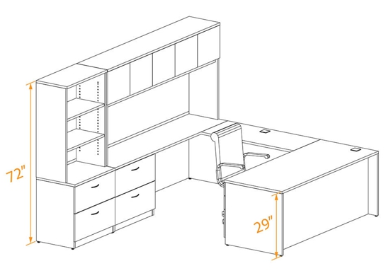 U shape individual workspace 3d dimensions U shape individual workspace 3d dimensions