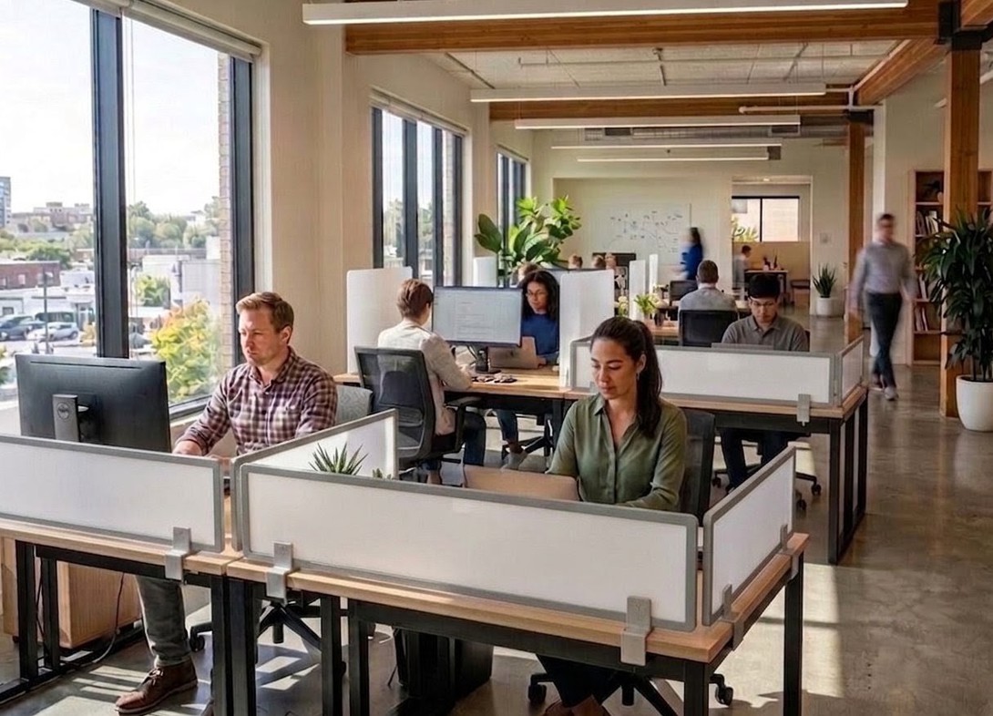 White poly office desk mounted screen PW24H White poly office desk mounted screen PW24H