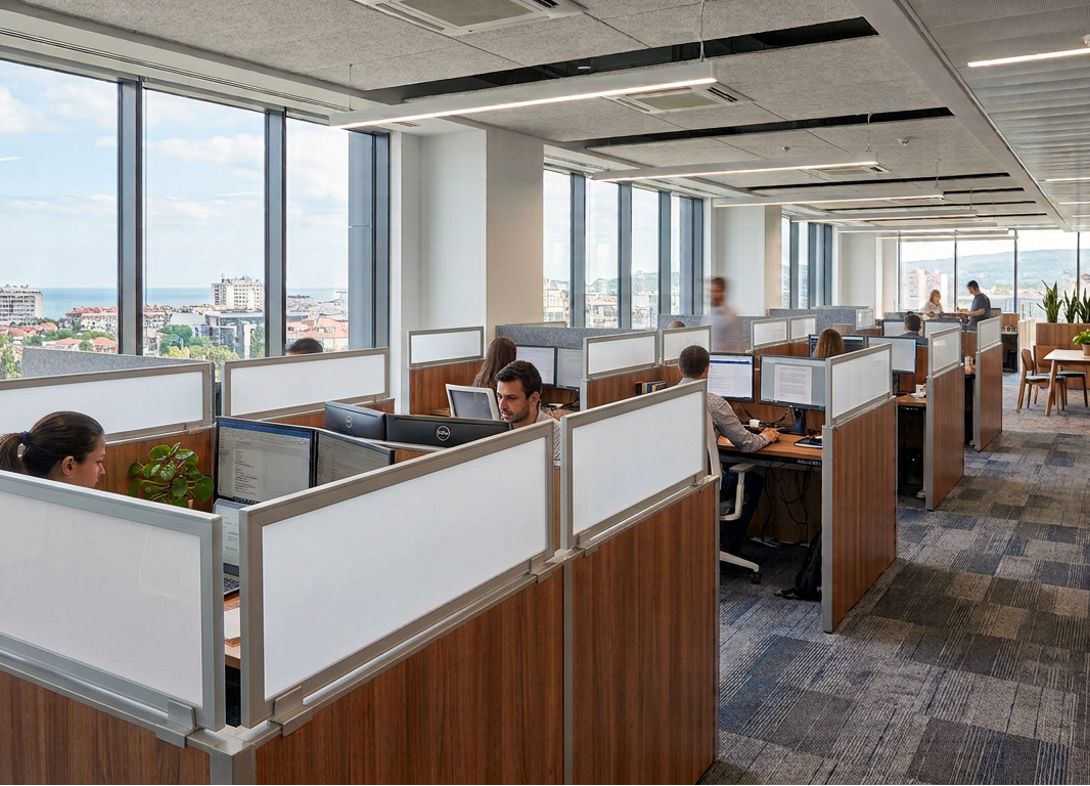 White polycarbonate cubicle wall extender PWT24H
