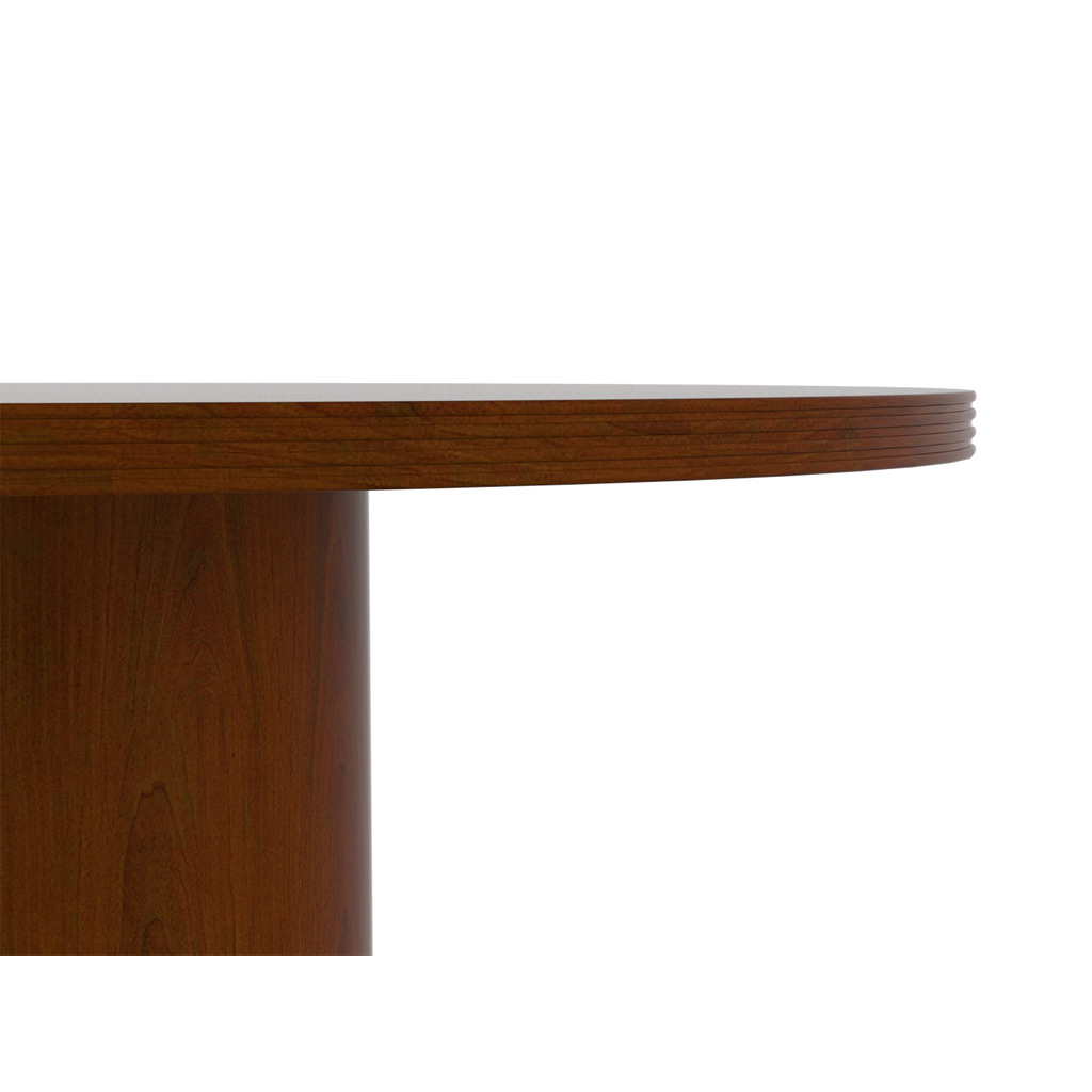 Wood executive office desk top edge