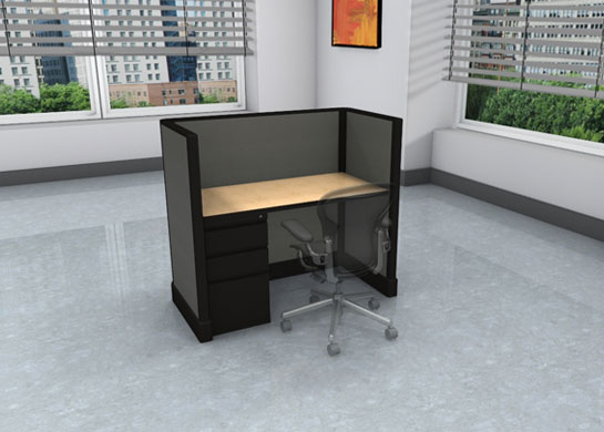 Call Center Cubicles: 2x4 + filing cabinet