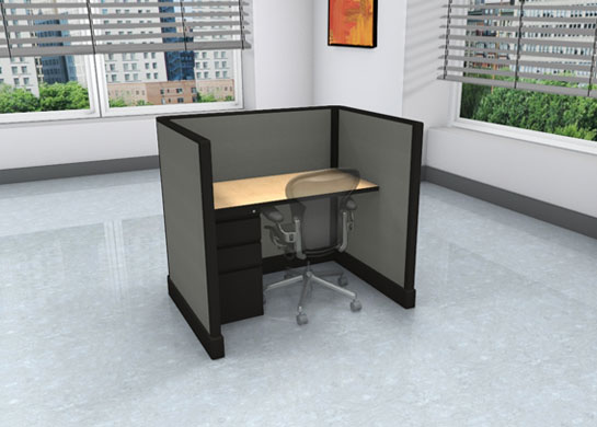 Call Center Cubicles: 3x4 + filing cabinet