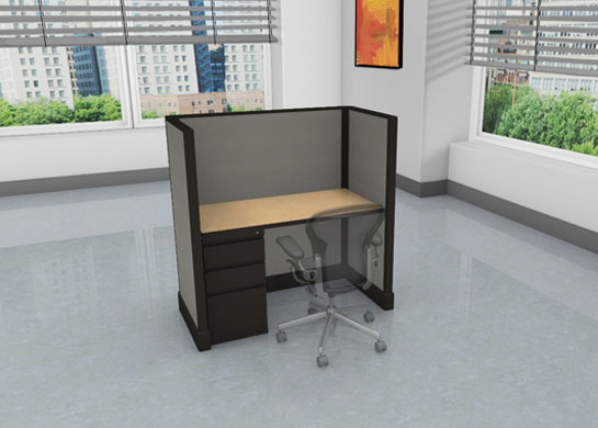 Call Center Cubicles: 2x4 + filing cabinet