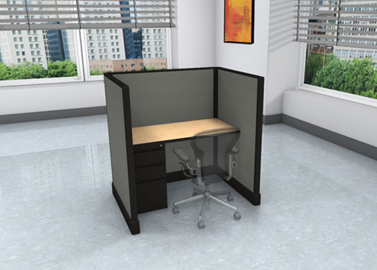 Call Center Cubicles: 3x4 + filing cabinet